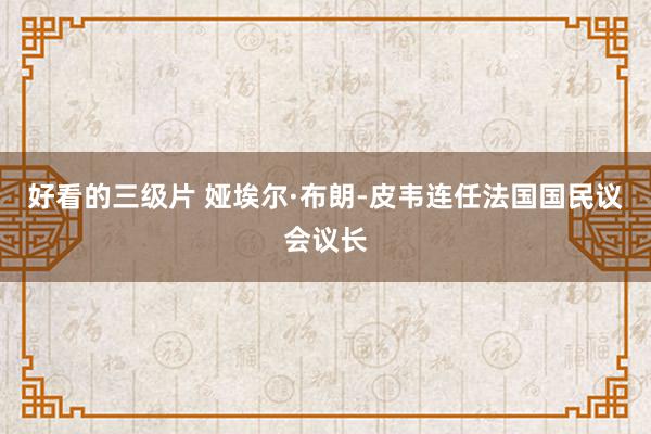 好看的三级片 娅埃尔·布朗-皮韦连任法国国民议会议长
