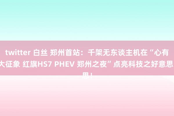 twitter 白丝 郑州首站：千架无东谈主机在“心有大征象 红旗HS7 PHEV 郑州之夜”点亮科技之好意思！