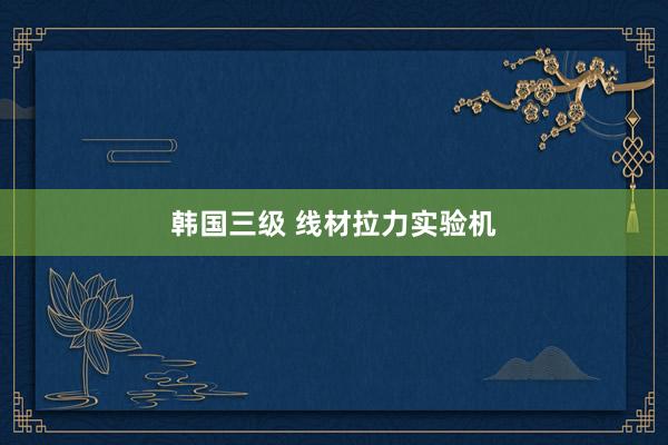 韩国三级 线材拉力实验机