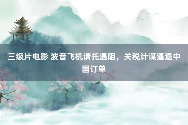 三级片电影 波音飞机请托遇阻，关税计谋逼退中国订单